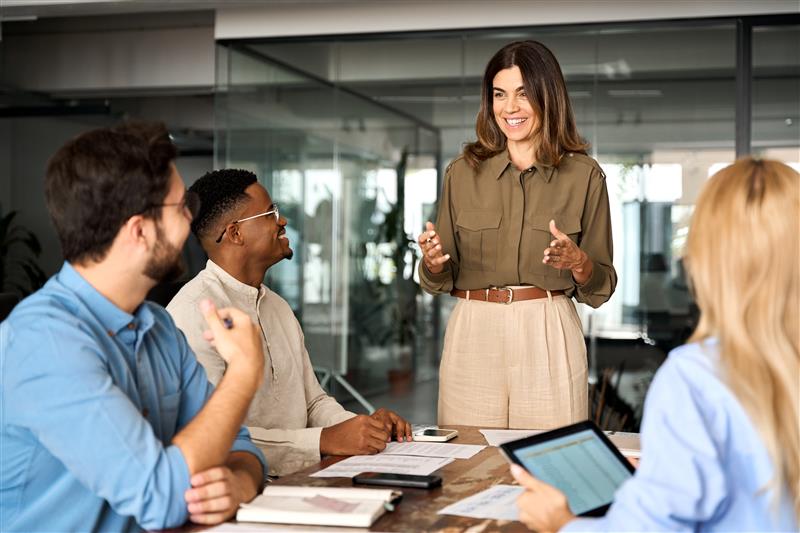 Small Smiling Office Meeting